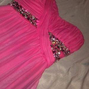 Formal long pink ombré dress